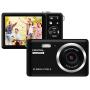 HD Digital Camera, Rechargeable Mini Digital Camera Camera with 2.8" LCD/20MP/8X Digital Zoom Video Camera Kids Students Cameras,Indoor Outdoor for Adult Seniors Kids（Black）