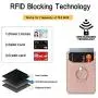 Phone Card Holder RFID Wallet Credit Adhesive Cell Case Stick-on Card Holder for Back of Phone for Most of Smartphones (iPhone/Android/Samsung Galaxy) Rosegold Phone Card Holder RFID Wallet Credit Adhesive Cell Case Stick-on Card Holder for Back of Phone for Most of Smartphones (iPhone/Android/Samsung Galaxy) Rosegold