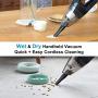 Silipower Handheld Cordless Vacuum Cleaner, Portable Rechargeable Hand Vac with Quick Charge Battery Lightweight Wet & Dry for Car Kitchen Home Cleaning