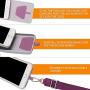 Cell Phone Lanyard, Doormoon Wonder Universal AdjustablePhone Neck Strap Lasso Leash for Smartphone Safety Tether System, 2 Pack, Black Purple