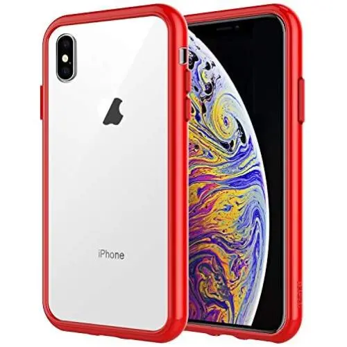 JETech Case for Apple iPhone Xs Max 6.5-Inch, Shock-Absorption Bumper Cover, Red JETech Case for Apple iPhone Xs Max 6.5-Inch, Shock-Absorption Bumper Cover, Red