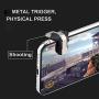 Mobile Game Controller for PUBG, Metallic Aim and Capacitive Sensitive Press Shooting Buttoms L1 R1 for PUBG/Knives Out/Rules of Survival, Mobile Phone Joystick for Android iPhone iOS 1 Pair (Black)