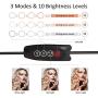 Hotches 8 LED Selfie Ring Light with Phone Holder & Tablet Holder & Microphone Holder Stand, 3 Lighting Modes and 10 Brightness Level for Makeup & YouTube Video & Live Stream