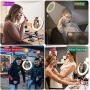 Ring Light with Tripod Stand and Phone Holder,Uhans Cell Phone Tripod with 10 Inch RGB LED Colors Circle Light for Makeup Photography Video Shooting TIK Tok Lights Compatible with Almost Smartphone