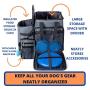 Cleo Co. Dog Travel Bag - Backpack Travel Kit for Pet Gear Includes Collapsible Food and Water Bowls, Flying Disk and Treat Pouch - Best for Organizing Dog Supplies for Easy Travel