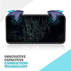 BOKA Shark Shape Pubg Triggers Cum Gamepad Joystick Compatible with All Smartphones - (Blue)