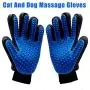 Pet Grooming Glove - Gentle Deshedding Brush Glove - Efficient Pet Hair Remover Mitt - Enhanced Five Finger Design - Perfect for Dogs & Cats with Long & Short Fur - One Pair
