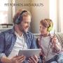 Avantree Long Cord Wired Headphones with Microphone(1.5M/4.9FT), Superb Sound, Comfortable, for Kids, Adults, Lightweight, On Ear Headset for Phone, Laptop, Computer, iPad, Tablet - 026 Yellow Green