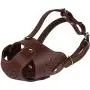 CollarDirect Dog Muzzle Pitbull Amstaff Basket Genuine Leather Staffordshire Terrier