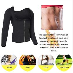 Wonderience Women Sauna Suit Waist Trainer Neoprene Shirt for Sport Workout Corset Hot Body Shaper Top