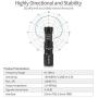 FEELWORLD FM8 Universal Compact Shotgun Video Microphone with Shock Mount, Wind Shield and 3.5mm Conversion Cable for Audio Recording Smartphones DSLR Camera Filmmaking Vlogging Music Live Streaming