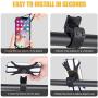 Bike Phone Mount, Detachable 360° Rotation Motorcycle Phone Mount, Adjustable Universal Silicone Handlebar Cradle Fits for iPhone 11 Pro Max/XR/XS/8/7/6/6 Plus, Samsung S20/S10/S9