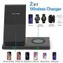 Dual Wireless Charger, COSOOS Double Qi Fast Charging Pad for Multiple Devices Compatible with iPhone 11/11Pro/11Pro Max/X/XS/XR/8, Galaxy S20/S10/Note 10, Airpod Pro, Galaxy Buds +(No AC Adapter)