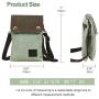 Gcepls Canvas Small Cute Crossbody Women Cell Phone Purse Wallet Bag with Shoulder Strap for iPhone 11 iPhone 6s 7 Plus 8 Plus iPhone XS MAX,Galaxy Note 9 S7 S10 Plus (Fits with OtterBox Case)-Green