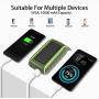 Solar Charger Hand-Crank Portable, 10000 mAh Solar Power Charger, 2020 Edition, Dual USB Output , LED Flashlight, 3 Power Modes, Mobile Phone Charger Waterproof for Indoor Outdoor (Army Green)