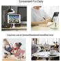 YIBIDINAY Cell Phone Stand, Foldable Portable Desktop Stand Adjustable Height and Angle Phone Holder for Desk Sturdy Aluminum Metal Stand Compatible with Smartphone/iPad/Kindle/Tablet