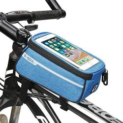 SDCM 6 Inch Phone Holder Bike Bicycle Front Tube Bag Cycling Accessories Frame Waterproof Front Bags Cell Mobile Phone Case (Color : 03, Size : 6inch)