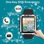 [SIM Card Include] Smart Watch for Kids - Kids Smart Watch Phone for Boys Girls with Touch Screen Games Music Player Alarm Clock Kids Smartwatch Electronic Wrist Watch for Birthday Gift (Black)