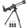 ArtCreativity Telescope for Starters - Includes Tripod Stand and 20x, 30x, 40x Eyepieces - Expensive Birthday Gifts for Kids Ages 3+