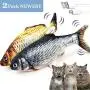 LECHONG 2 Pack Electric Moving Fish Cat Toys for Indoor Cats, Realistic Interactive Cat Toys Wagging Fish Cat Toy Catnip Kicker Toys Funny Kitten Toy for Biting Chewing and Kicking LECHONG 2 Pack Electric Moving Fish Cat Toys for Indoor Cats, Realistic Interactive Cat Toys Wagging Fish Cat Toy Catnip Kicker Toys Funny Kitten Toy for Biting Chewing and Kicking