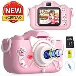 MITMOR Kids Digital Cameras for Girls Boys with 32G SD Card and Dual Lens 2.0 Inch IPS Color Screen,20.0MP HD Children Digital Video Toy Cameras Mini Camcorder for Kids Birthday Gifts【Upgraded】