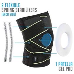 Knee Brace with Side Stabilizers & Patella Gel Pads for Knee Support