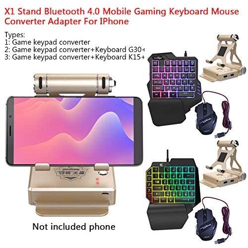 EUGNN X1 Stand Bluetooth 4.0 Mobile Gaming Keyboard Mouse Converter Adapter for iPhone for LOL/PUBG/Wow/Dota/OW/Fps Game