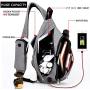 KAKA Sling Bag, Crossbody Backpack Canvas Waterproof Daypack Casual Shoulder Bag Traveling Hiking Camping for Men and Women （LARGER GRAY)