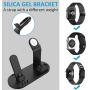 OLEBR Charging Stand Compatible with iWatch 5 and 4 Watch Charging Stand for AirPods, iWatch Series 5/4/3/2/1,iPhone 11/11 Pro/11 Pro Max/Xs/X Max/XR/X/8/8Plus/7/7 Plus /6S /6S Plus/iPad-Black