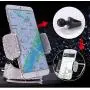 Bling Crystal Car Phone Mount with One More Air Vent Base, Universal Cell Phone Holder for Dashboard,Windshield and Air Vent. (Sliver) Bling Crystal Car Phone Mount with One More Air Vent Base, Universal Cell Phone Holder for Dashboard,Windshield and Air Vent. (Sliver)