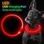 BSEEN LED Dog Collar, USB Rechargeable, Glowing Pet Dog Collar for Night Safety, Fashion Light up Collar for Small Medium Large dogs