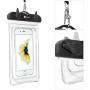 F-color Waterproof Case, 4 Pack Transparent PVC Waterproof Phone Pouch Dry Bag for Swimming, Boating, Fishing, Skiing, Rafting, Protect iPhone X 8 7 6S Plus SE, Galaxy S6 S7, LG G5 and More