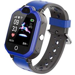 TBidder Kids Smart Phone Watch Support 4G with Bluetooth GPS Video Call HD Touch Screen Waterproof for Girls Boys Android iOS (Blue)