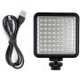 SUPON 64 Video LED Light, Ultra-Bright Dimmable Continuous On-Camera Lighting Panel for All DSLR Cameras Camcorder Studio Video Outdoors Photography (USB Powered)