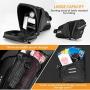 WIOR Strap-on Bike Saddle Bag, 1.5L Waterproof Bike Under Seat Bag with Zipper & Reflective Stripes, Mountain Road Bikes Bicycle Pouch Under Seat for Outdoor Riding Cycling Accessories (Black)