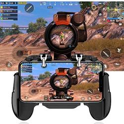 Boliaman Gaming Grip with Portable Charger Cooling Fan,for PUBG Mobile Controller Mobile Game Trigger Joystick for 4-6.5" Phone