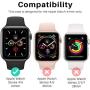 LK [2 Pack] Tempered Glass Case for Apple Watch 44mm Series 5/4 Built-in Tempered Glass Screen Protector, Hard PC Protector Cover for iWatch 44mm (Clear)