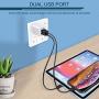 USB Wall Charger, Charger Adapter, Ailkin 5-Pack 2.1Amp Dual Port Quick Charge Plug Cube for iPhone 12/SE/11 Pro Max/8/7/6S/6S Plus/6 Plus/6, Samsung Galaxy, LG, HTC, Moto, Kindle Charging Box Block