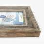 Eosglac Rustic 5x7 Picture Frame, Solid Wood with Glass Front, Wall Mounting or Tabletop, Handmade, Weathered Grey