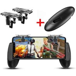 Mobile Game Controller, Game Pad Sensitive Shoot and Aim Keys Joysticks Game Controller for PUBG/Fortnite/Knives Out/Rules of Survival Gaming Triggers for iOS and Android (Black)