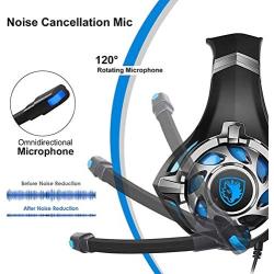 SA822 Gaming Headset Gamer Earphones Over-Ear Gaming Headphones for PS4, PC Computer Mobile Phone