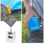 Portable Sandfree Beach Blanket Waterproof Picnic Blanket Oversized 83&quotX78&quotfor 5-7 Adults Beach Mat Outdoor for Travel,Camping,Hiking and Music Festivals(4 Fixed Piles+1 Metal Buckle)