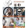 10" Selfie Ring Light with Tripod Stand & 2 Phone Holder, ELEGIANT Led Ring Light with Remote Ringlight for Live Stream Makeup YouTube Tiktok Photography Compatible with iPhone iPad Android (Upgraded)