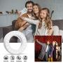 Selfie Ring Light 3 Light Modes, Clip On Phone Camera Selfie LED Fill Light Rechargeable, Adjustable Brightness Selfie Circle Light Compatible for iPhone, iPad, Android, Tablet, Laptop