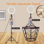 Emart 10-inch Selfie Ring Light with Adjustable Tripod Stand & Cell Phone Holder for Live Stream, YouTube Video, Makeup,Dimmable LED Camera Ringlight with 3 Light Modes & 11 Brightness Levels