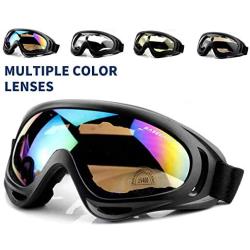 First Choose Anti-Glare Lenses, Ski Goggles, Winter Sport Snowboard Goggles with UV 400 Protection, Snowboard Goggles for Kids, Boys & Girls, Youth, Men & Women, Helmet, Wind Resistance