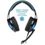 SADES Newest SA902 7.1 Channel Virtual Surround Sound USB Gaming Headset Over-ear Headphones with Noise Isolating Mic LED Light for PC Mac Computer Gamers(Black Blue)