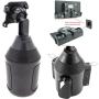 Low Profile Drinks Cup Holder Mount for Sirius XM Onyx Plus Lynx Satellite Radio w/Single T (XM) Delphi Skiff & AMPS Pattern (+Free Smartphone Holder Included for All iPhone 11 XR XS X Galaxy S10)