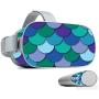 MightySkins Skin Compatible with Oculus Go Mobile VR - Blue Scales | Protective, Durable, and Unique Vinyl Decal wrap Cover | Easy to Apply, Remove, and Change Styles | Made in The USA