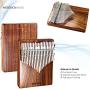 Moozica Kalimba 21 Keys Thumb Piano, Professional Koa Wood Mbira Finger Thumb Piano With High Performance Carrying Case and Study Instruction (Acacia Koa-K21K)